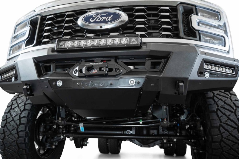 Ford F350 Super Duty Bumper - Front - Addictive Desert Designs - Phantom Winch Front Bumper - Hammer Black - `23-`27